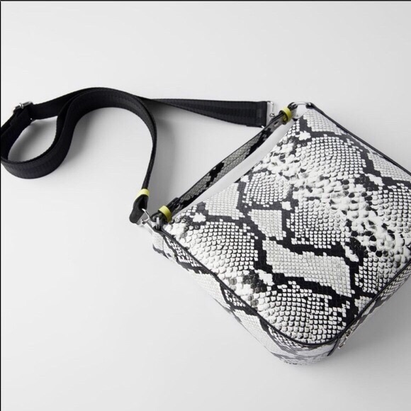 Zara NWT Animal Print Python Snake Shoulder Bag - Picture 3 of 8